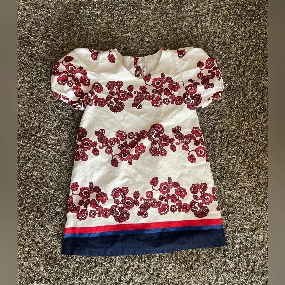 Janie and Jack Red Floral Paisley Dress